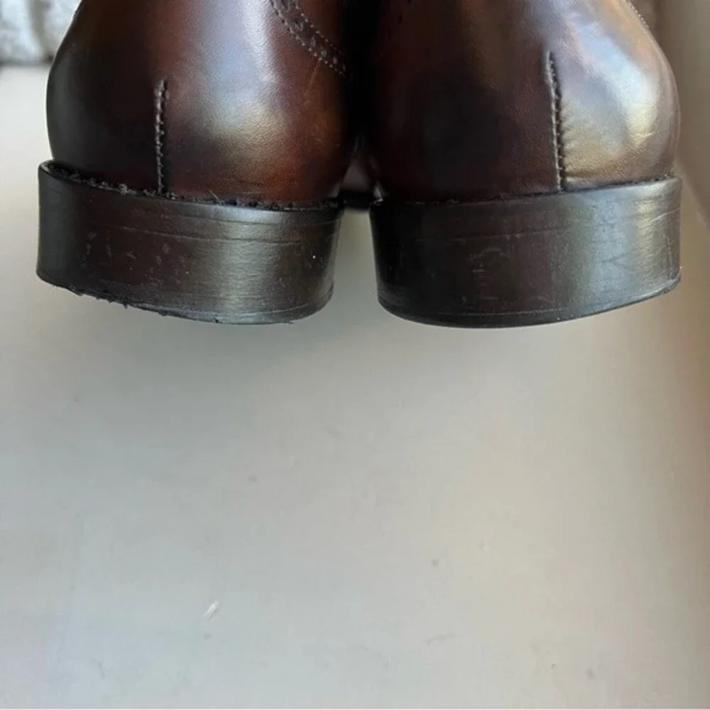 Saks Fifth Avenue Brown Italian Leather Cap Toe Lace Up Oxford Shoes Men’s12 M‎